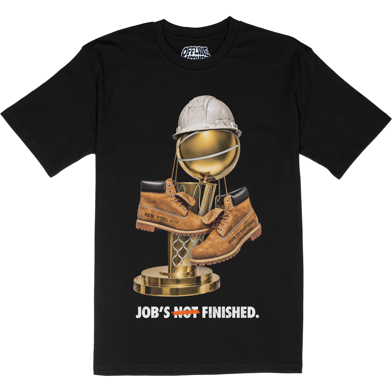 Job's Finished - NY Knicks Championship - T-Shirt - Black