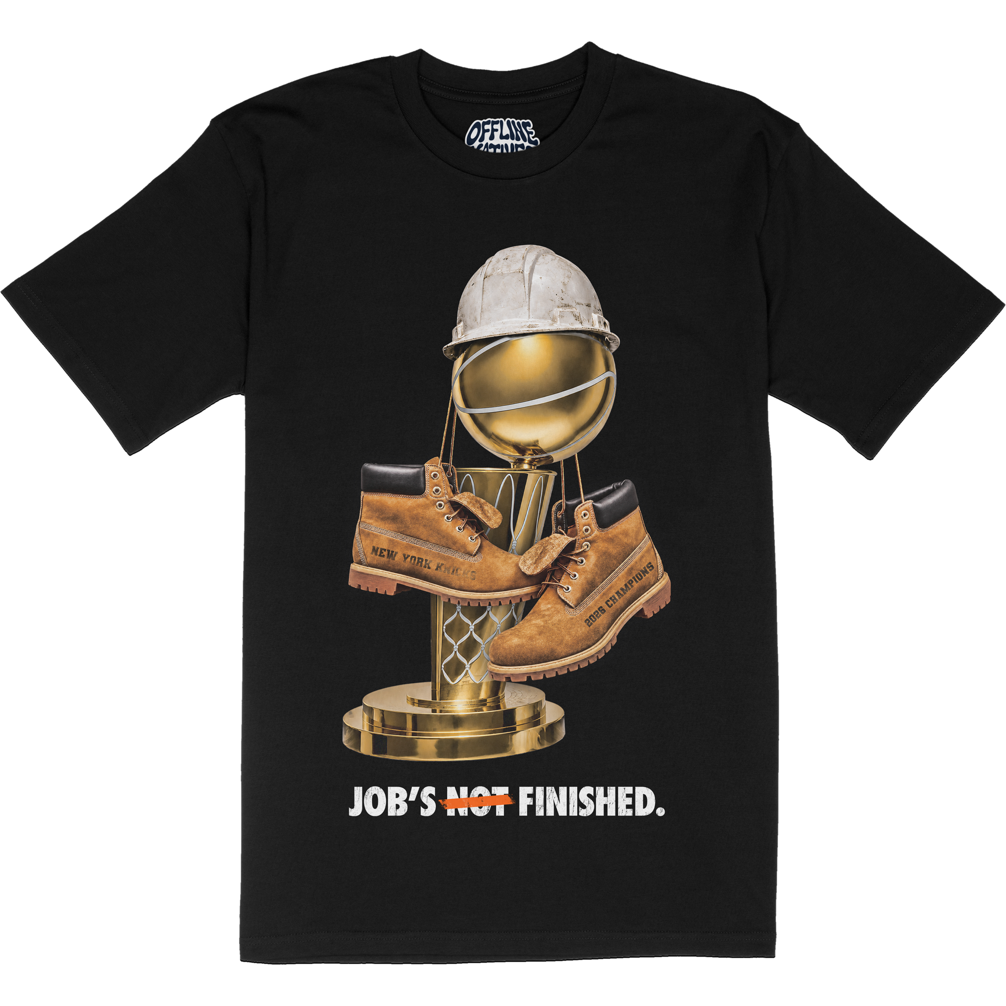 Job's Finished - NY Knicks Championship - T-Shirt - Black