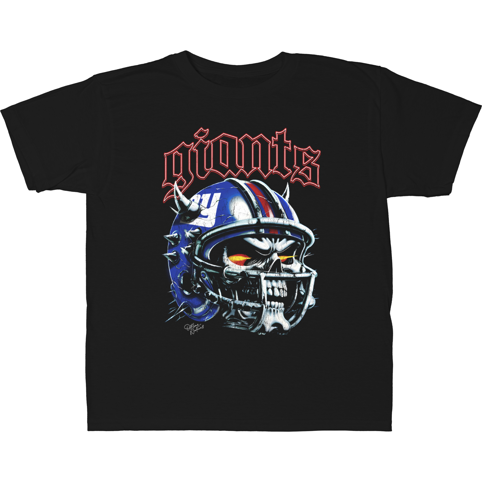 New York Giants - Skull Helmet - T-Shirt - Black - Youth