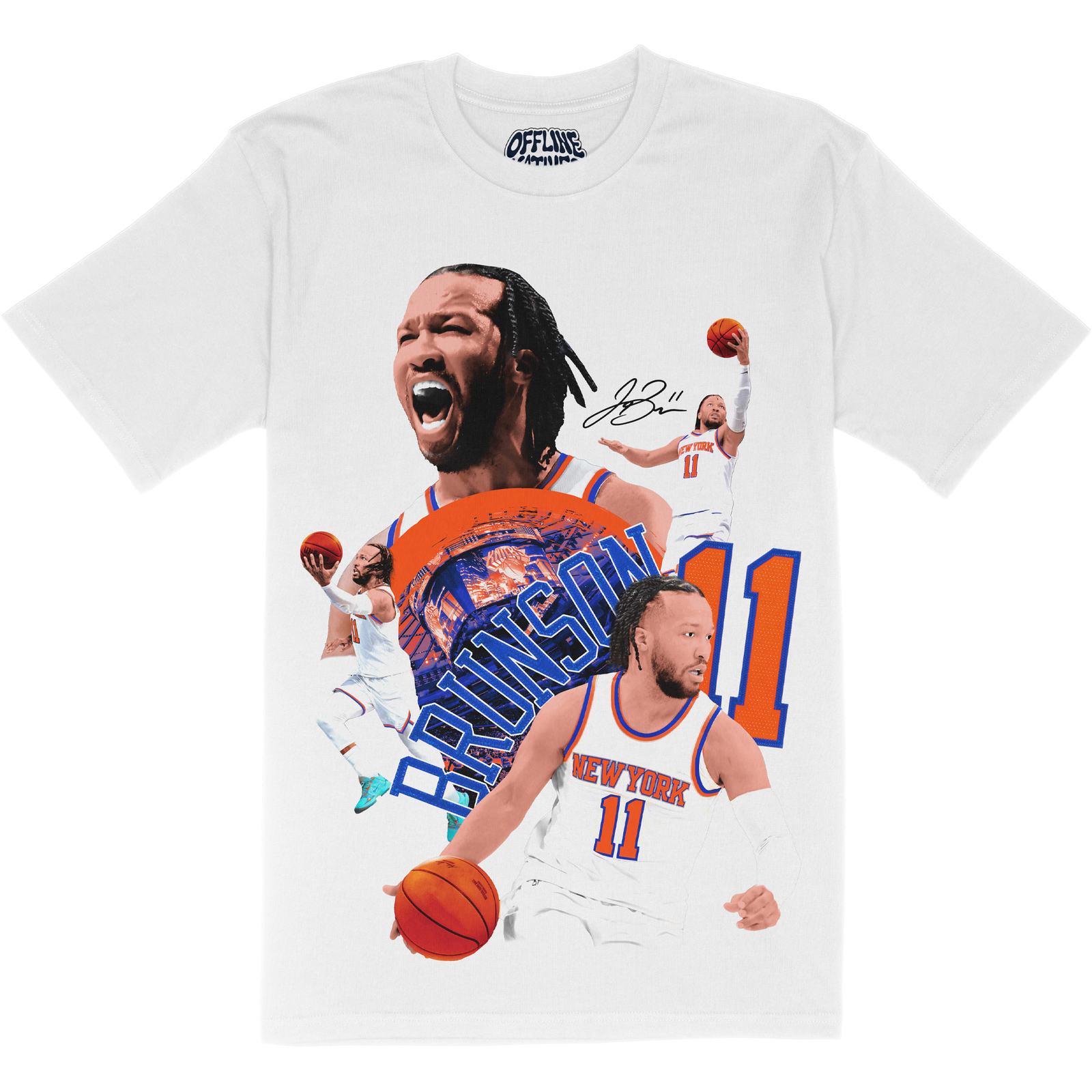 Jalen Brunson - Collage - T-Shirt - White