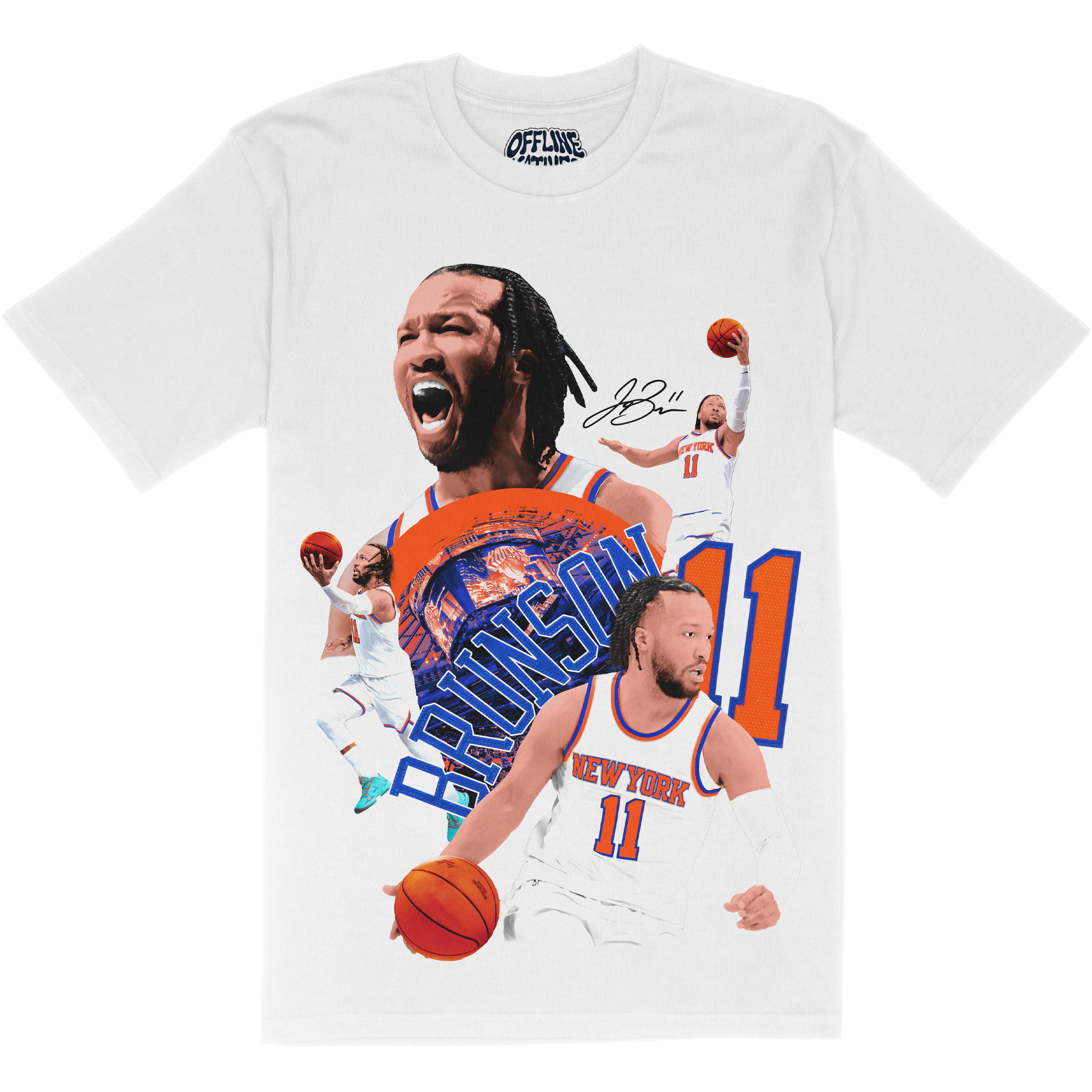 Jalen Brunson - Collage - T-Shirt - White