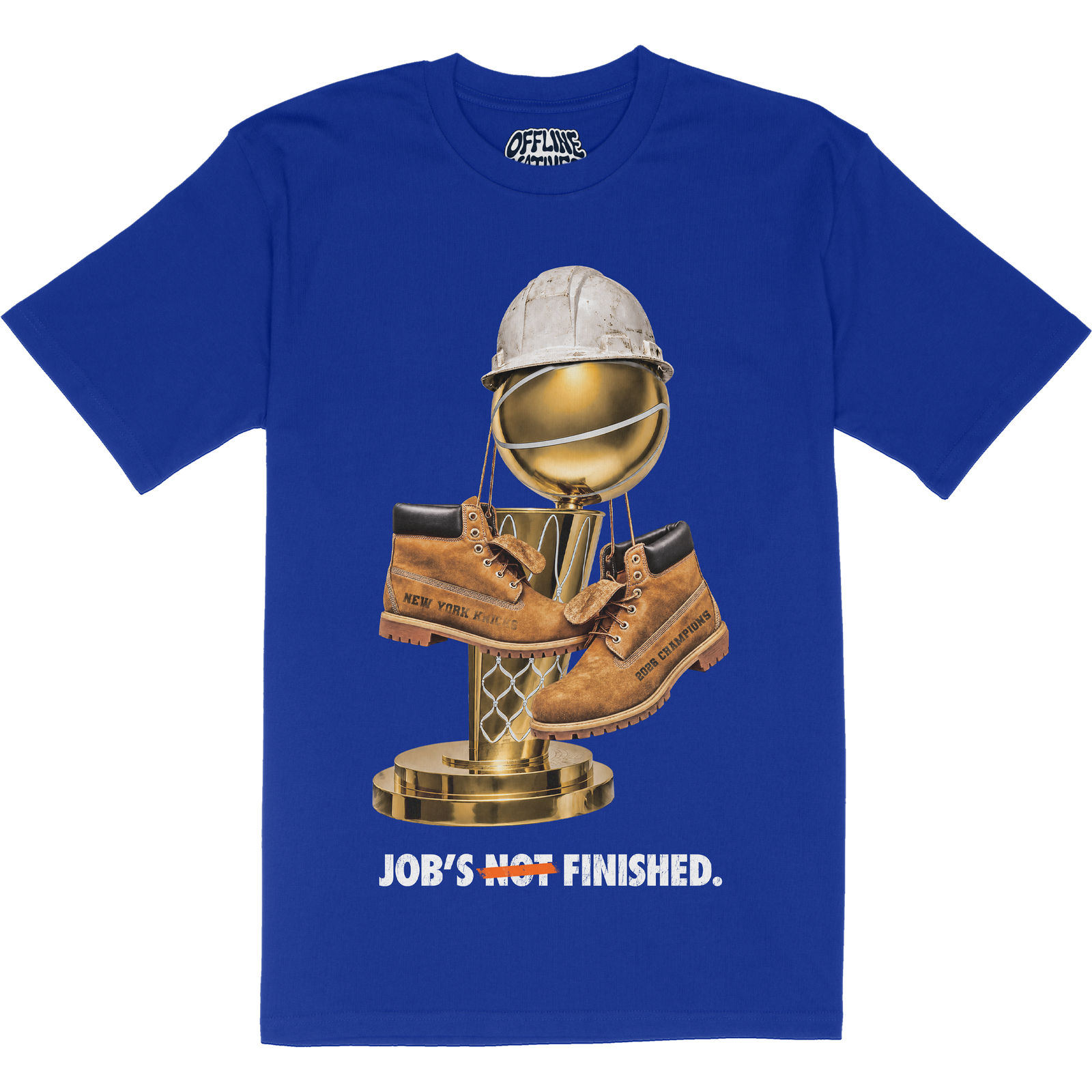 Job's Finished - NY Knicks Championship - T-Shirt - Royal