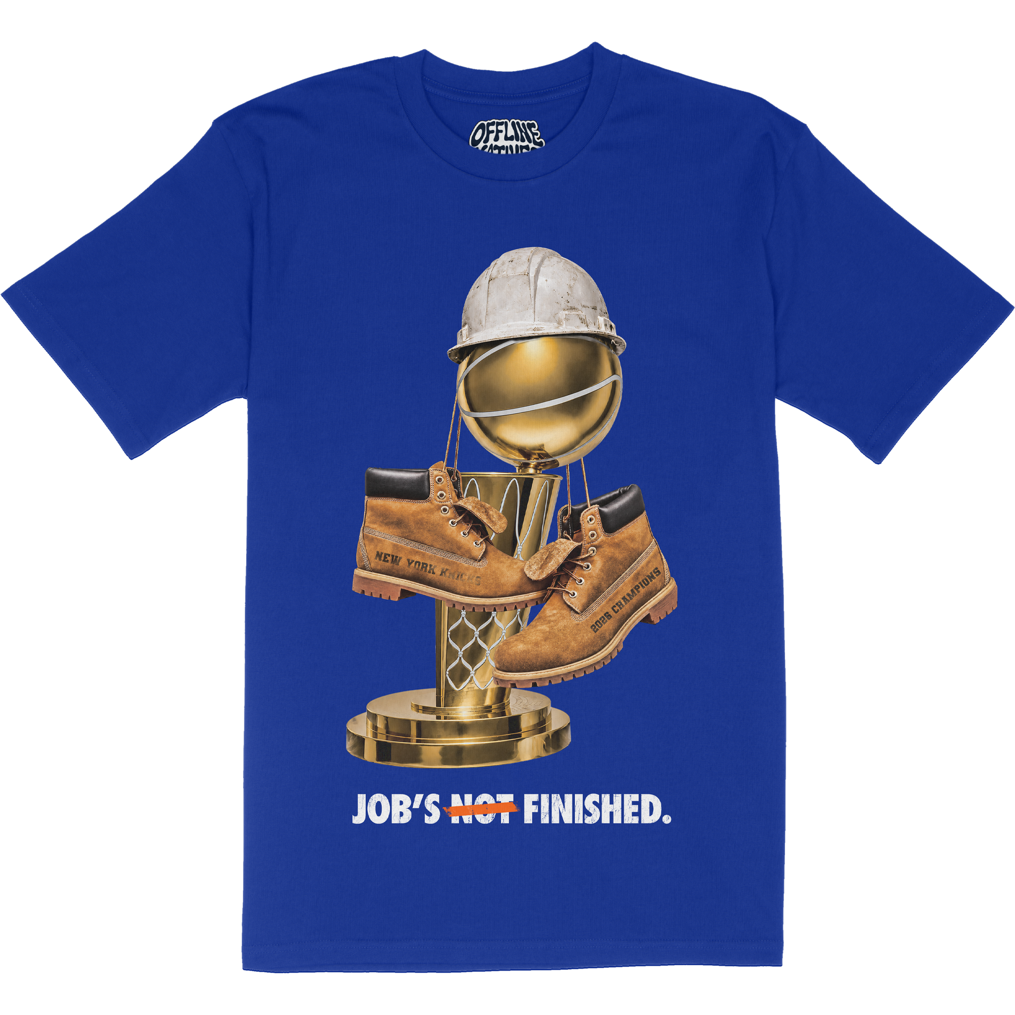 Job's Finished - NY Knicks Championship - T-Shirt - Royal