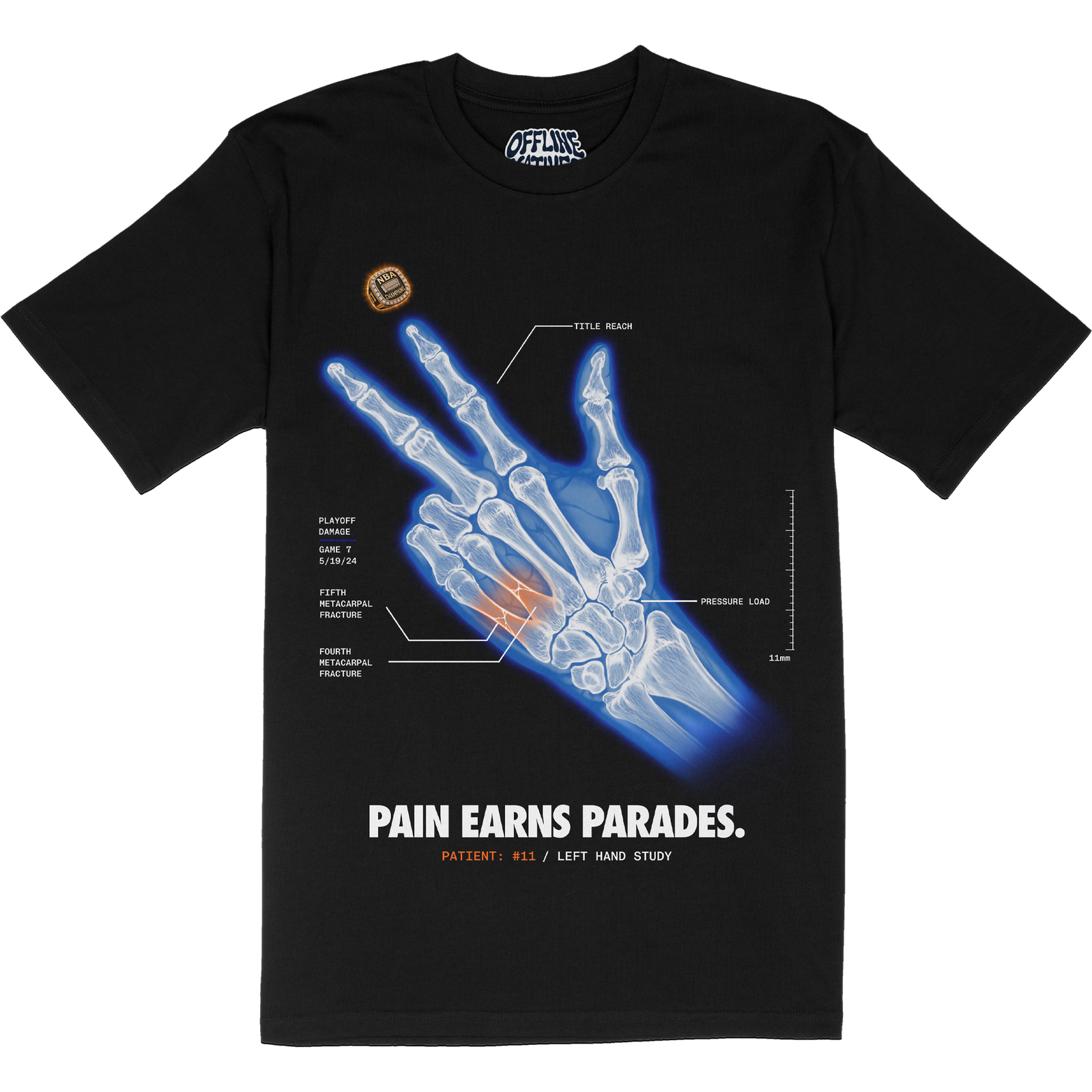 Jalen Brunson - X-Ray - T-Shirt - Black